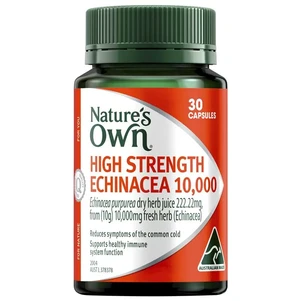 (PRE ORDER) Nature's Own High Strength Echinacea 10,000mg 30 Capsules shelf life 2yrs
